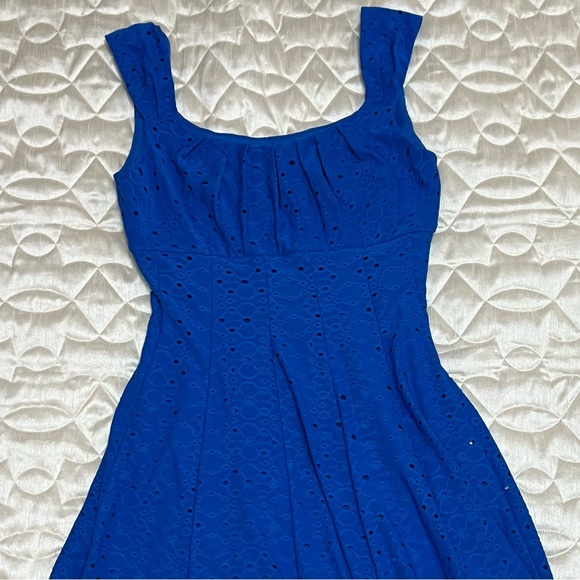 London Style Collection Short Midi Blue Dress Womens S Fully Lined Sleeveless - Picture 6 of 9